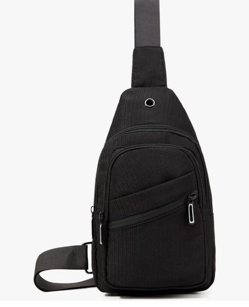 Trendy Fashion Shoulder Sling Bag / Backpack - Black